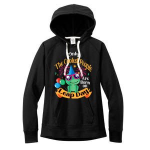 Coolest People Born On Leap Day Birthday Party Cute Women's Fleece Hoodie