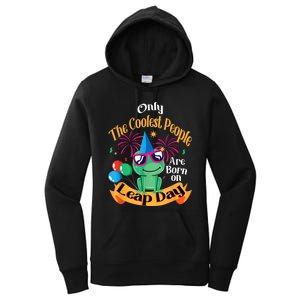 Coolest People Born On Leap Day Birthday Party Cute Women's Pullover Hoodie