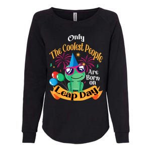 Coolest People Born On Leap Day Birthday Party Cute Womens California Wash Sweatshirt