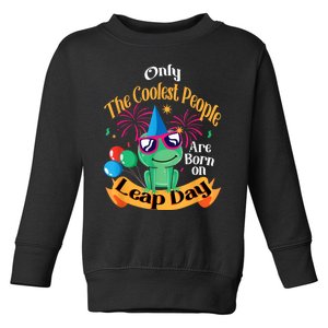 Coolest People Born On Leap Day Birthday Party Cute Toddler Sweatshirt