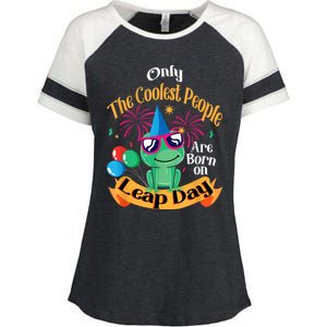 Coolest People Born On Leap Day Birthday Party Cute Enza Ladies Jersey Colorblock Tee