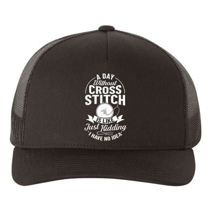 Counted Pattern Beginner Alphabet Needle Yupoong Adult 5-Panel Trucker Hat