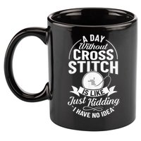 Counted Pattern Beginner Alphabet Needle 11oz C Handle Ceramic Mug