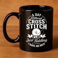 Counted Pattern Beginner Alphabet Needle 11oz C Handle Ceramic Mug