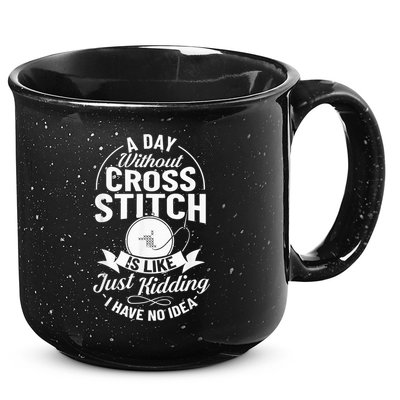 Counted Pattern Beginner Alphabet Needle 15oz Campfire Ceramic Mug
