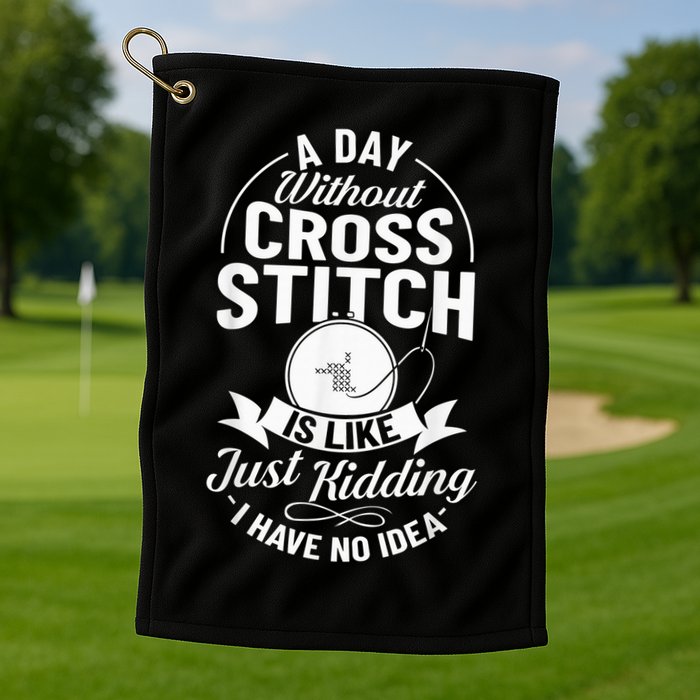 Counted Pattern Beginner Alphabet Needle Golf Towel