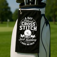 Counted Pattern Beginner Alphabet Needle Golf Towel