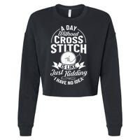Counted Pattern Beginner Alphabet Needle Cropped Pullover Crew