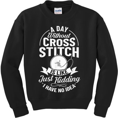 Counted Pattern Beginner Alphabet Needle Kids Sweatshirt