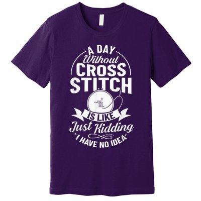 Counted Pattern Beginner Alphabet Needle Premium T-Shirt