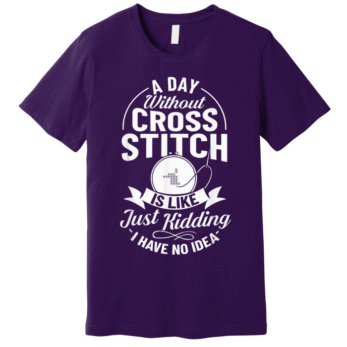 Counted Pattern Beginner Alphabet Needle Premium T-Shirt