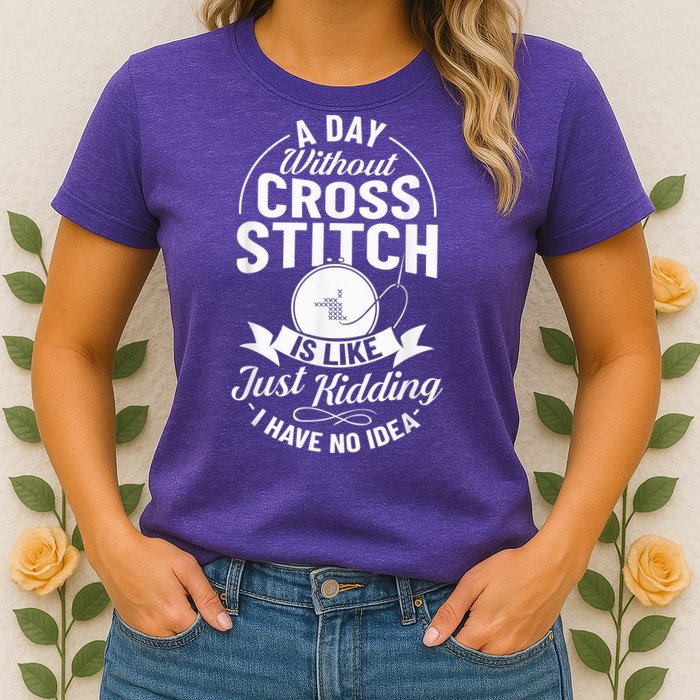 Counted Pattern Beginner Alphabet Needle Womens T-Shirt