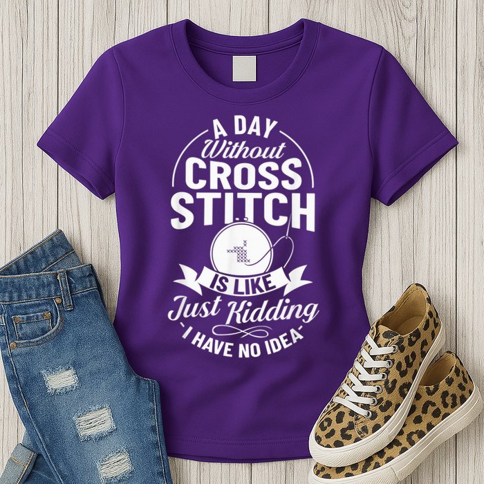 Counted Pattern Beginner Alphabet Needle Womens T-Shirt