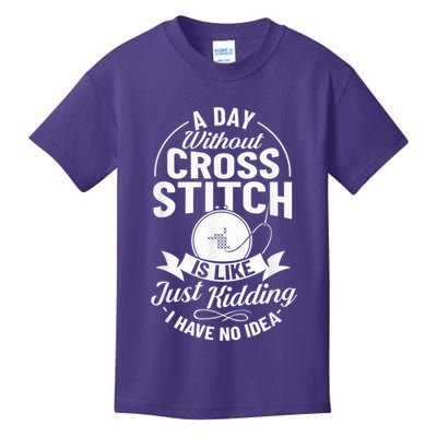 Counted Pattern Beginner Alphabet Needle Kids T-Shirt