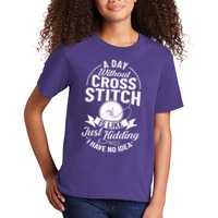 Counted Pattern Beginner Alphabet Needle Kids T-Shirt