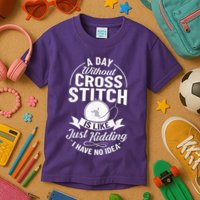 Counted Pattern Beginner Alphabet Needle Kids T-Shirt