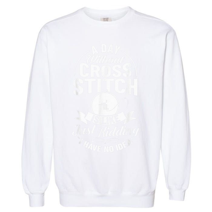 Counted Pattern Beginner Alphabet Needle Garment-Dyed Sweatshirt