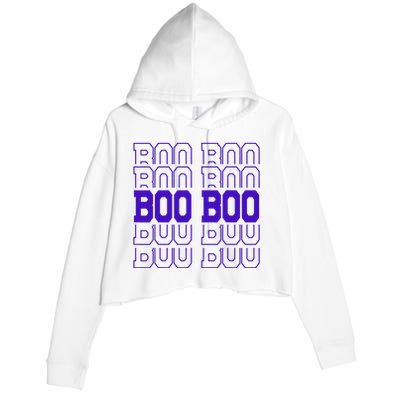 Cute Personalized Boo Boo Birthday Matching Family Crop Fleece Hoodie