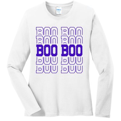 Cute Personalized Boo Boo Birthday Matching Family Ladies Long Sleeve Shirt