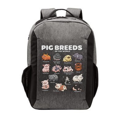Cute Pig Breeds Of The World Funny Farm Animal Lovers Vector Backpack