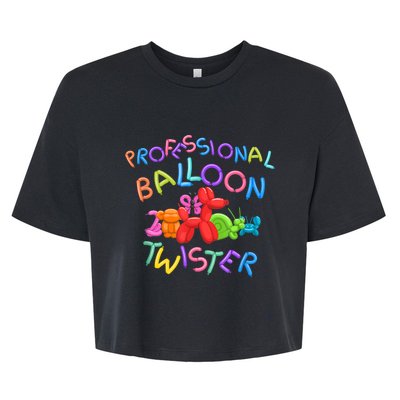 Cute Professional Balloon Animal Twister Party Bella+Canvas Jersey Crop Tee