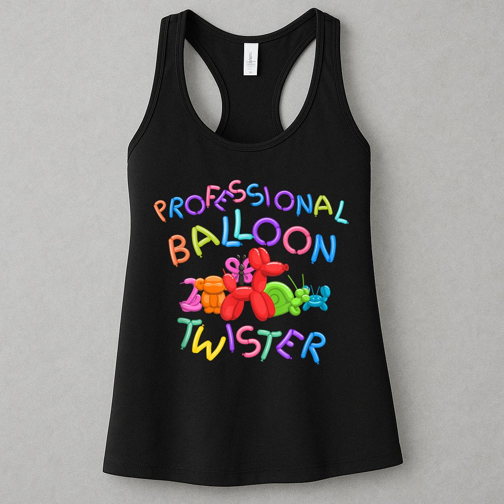 Cute Professional Balloon Animal Twister Party Womens Tank Top