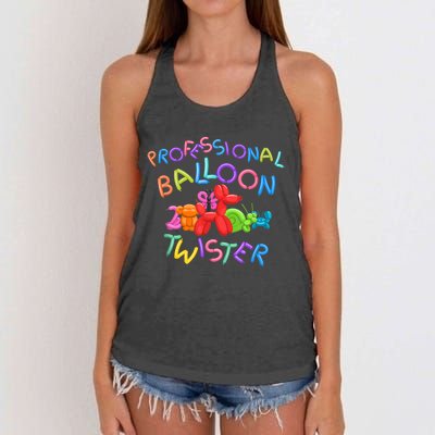 Cute Professional Balloon Animal Twister Party Women's Knotted Racerback Tank