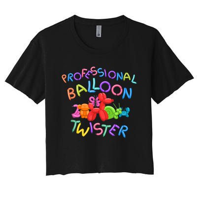 Cute Professional Balloon Animal Twister Party Women's Crop Top Tee