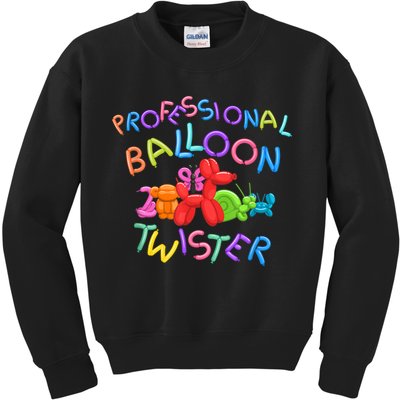 Cute Professional Balloon Animal Twister Party Kids Sweatshirt
