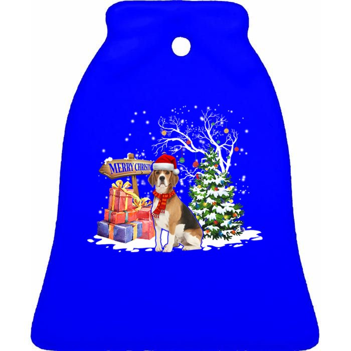 Christmas Pajama Beagle Tree Xmas Puppy Dog Meaningful Gift Ceramic Bell Ornament