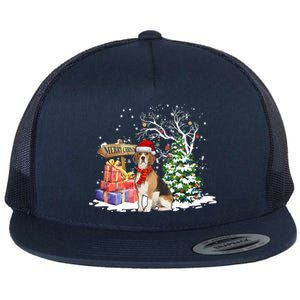 Christmas Pajama Beagle Tree Xmas Puppy Dog Meaningful Gift Flat Bill Trucker Hat