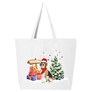 Christmas Pajama Beagle Tree Xmas Puppy Dog Meaningful Gift 25L Jumbo Tote