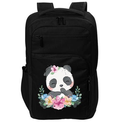 Cute Panda Bear Gift Flower Panda Impact Tech Backpack