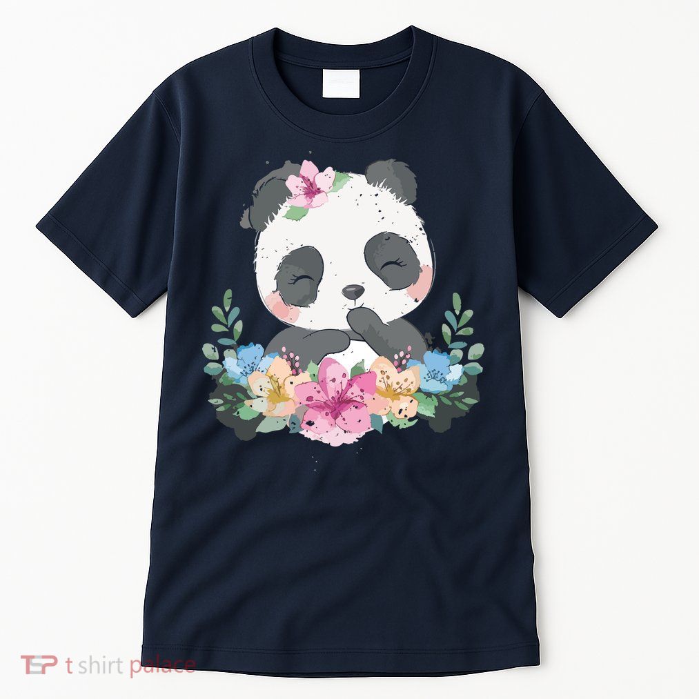 Cute Panda Bear Gift Flower Panda Tall T-Shirt