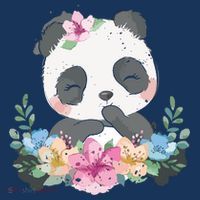 Cute Panda Bear Gift Flower Panda Tall T-Shirt