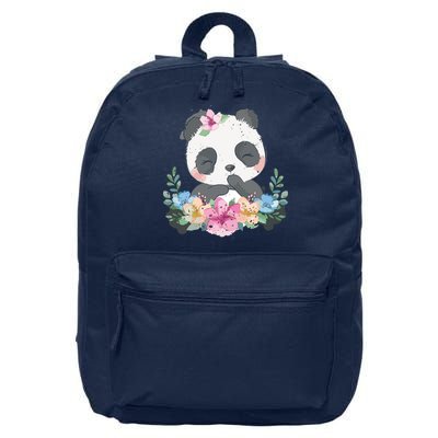 Cute Panda Bear Gift Flower Panda 16 in Basic Backpack
