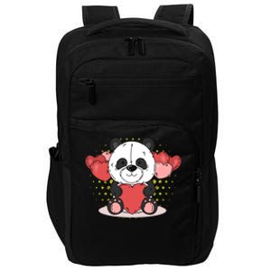 Cute Panda Bear Valentines Heart Love Panda Valentines Gift Impact Tech Backpack