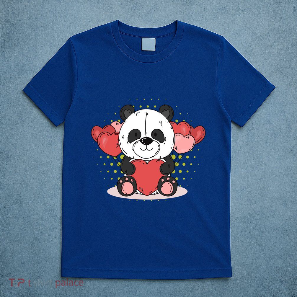 Cute Panda Bear Valentines Heart Love Panda Valentines Gift T-Shirt