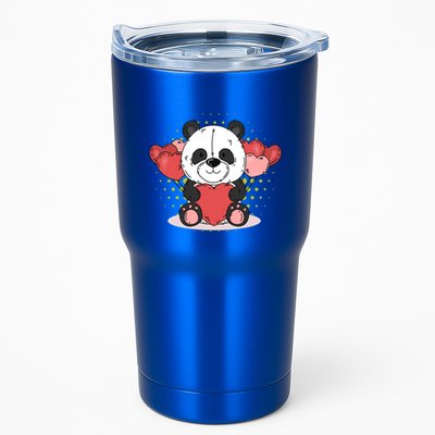 Cute Panda Bear Valentines Heart Love Panda Valentines Gift Tumbler