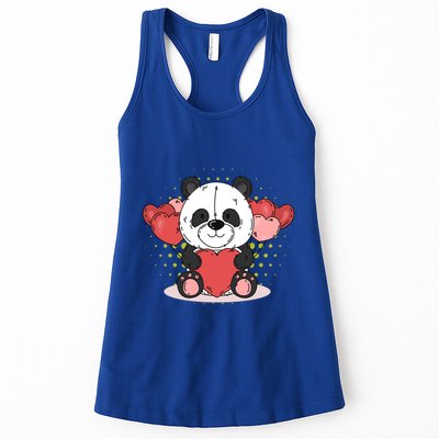 Cute Panda Bear Valentines Heart Love Panda Valentines Gift Womens Tank Top