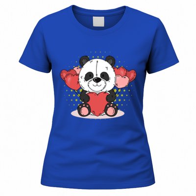 Cute Panda Bear Valentines Heart Love Panda Valentines Gift Women's T-Shirt