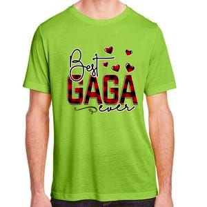 Christmas Personalized Best Gaga Ever Buffalo Plaid Great Gift Adult ChromaSoft Performance T-Shirt