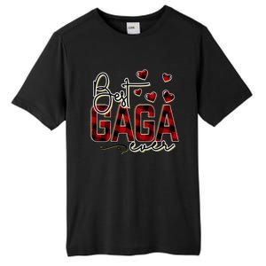 Christmas Personalized Best Gaga Ever Buffalo Plaid Great Gift Tall Fusion ChromaSoft Performance T-Shirt