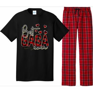 Christmas Personalized Best Gaga Ever Buffalo Plaid Great Gift Pajama Set