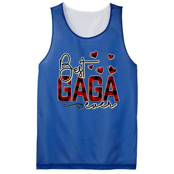 Christmas Personalized Best Gaga Ever Buffalo Plaid Great Gift Mesh Reversible Basketball Jersey Tank