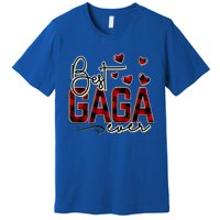 Christmas Personalized Best Gaga Ever Buffalo Plaid Great Gift Premium T-Shirt