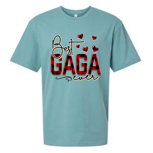 Christmas Personalized Best Gaga Ever Buffalo Plaid Great Gift Sueded Cloud Jersey T-Shirt