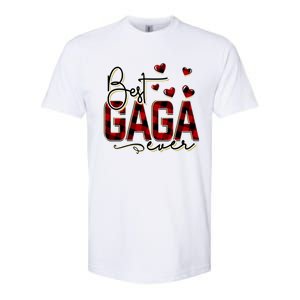 Christmas Personalized Best Gaga Ever Buffalo Plaid Great Gift Softstyle CVC T-Shirt