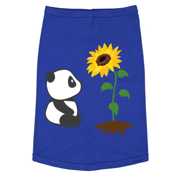 Cute Panda Bear Sunflower Summer Sunshine Panda Lover Cute Gift Doggie Tank