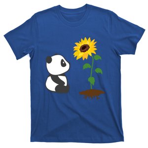 Cute Panda Bear Sunflower Summer Sunshine Panda Lover Cute Gift T-Shirt